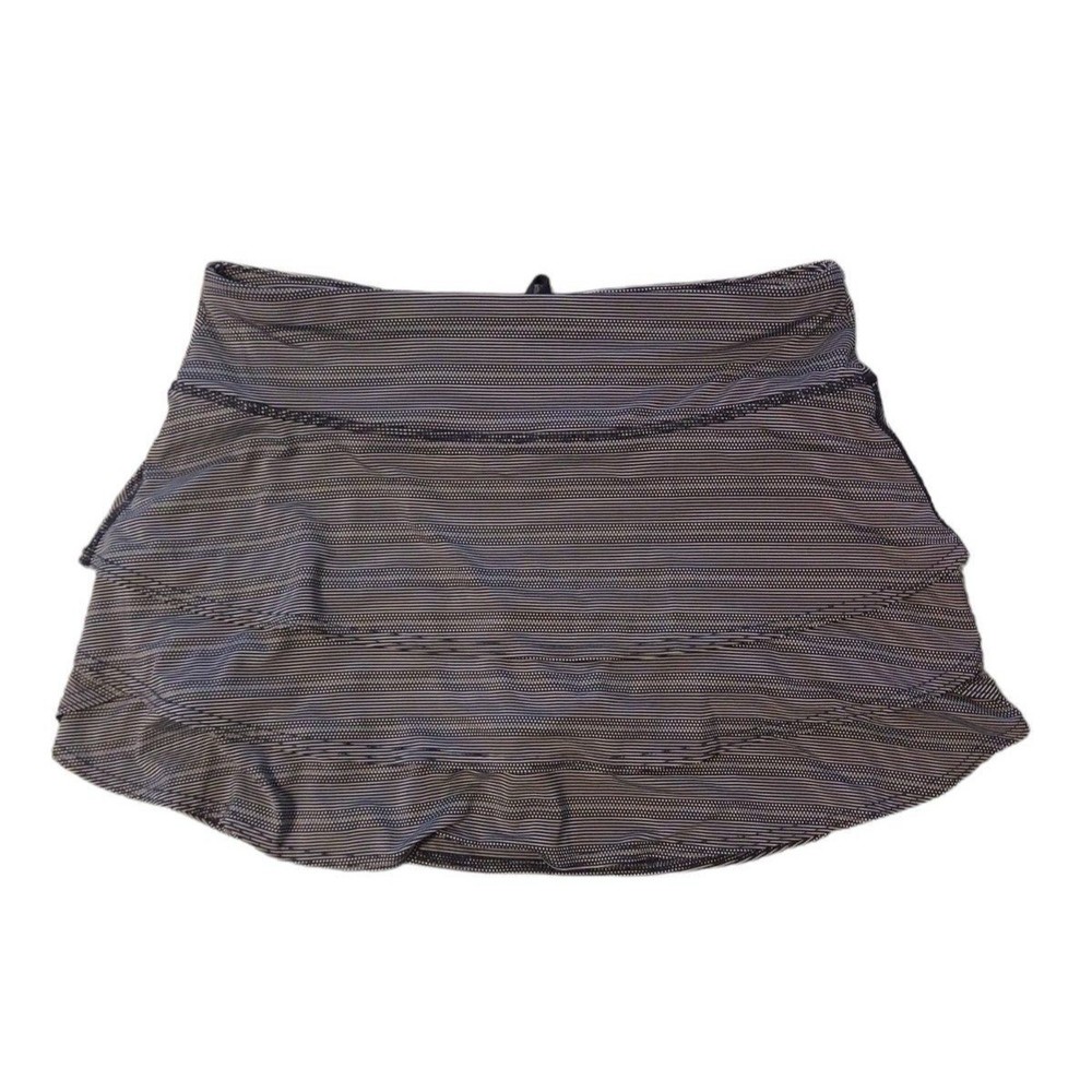 Athleta mini athletic skort skirt navy blue & white Comy Classic Y2k boho